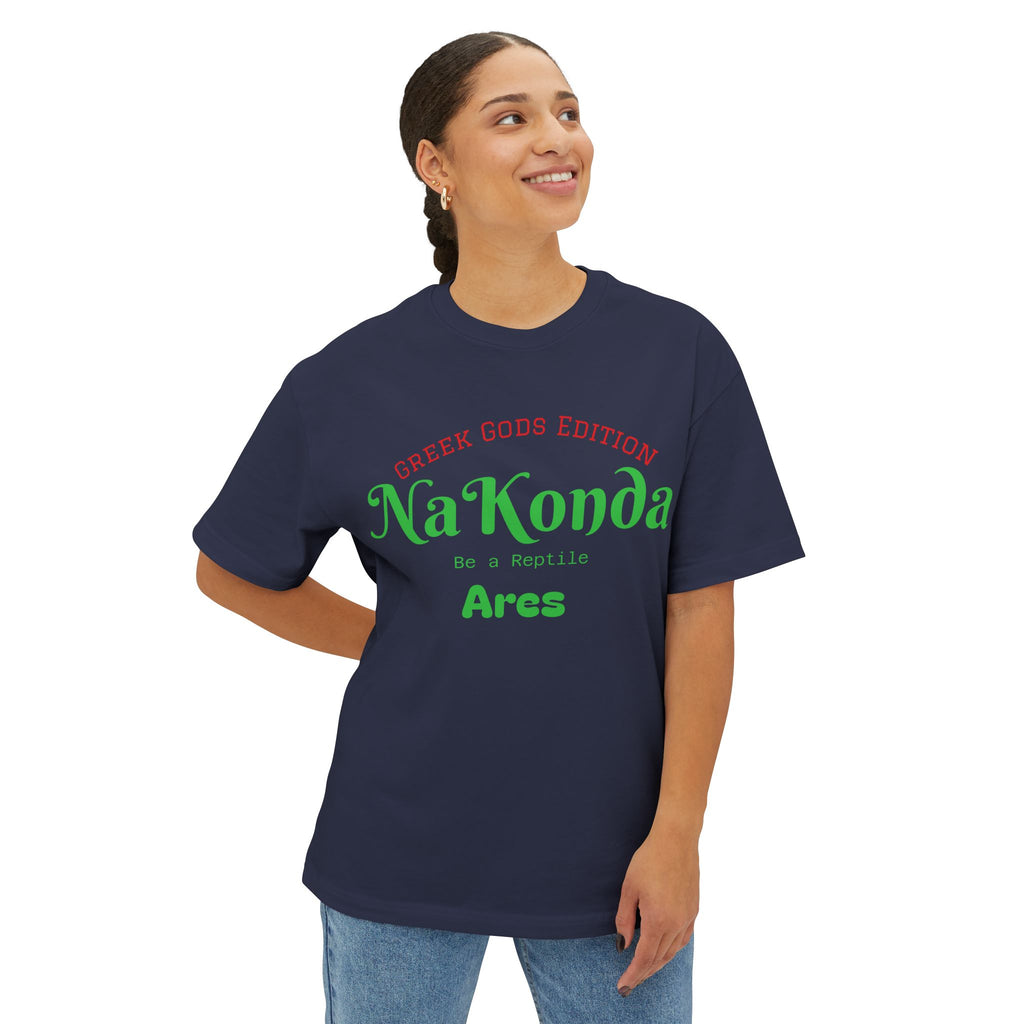 NaKonda Arcs Tee — Greek Gods Edition "Be a Reptile" Oversized Boxy T‑Shirt