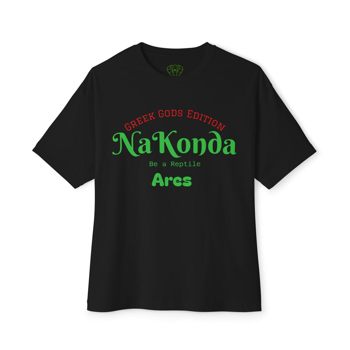 NaKonda Arcs Tee — Greek Gods Edition "Be a Reptile" Oversized Boxy T‑Shirt